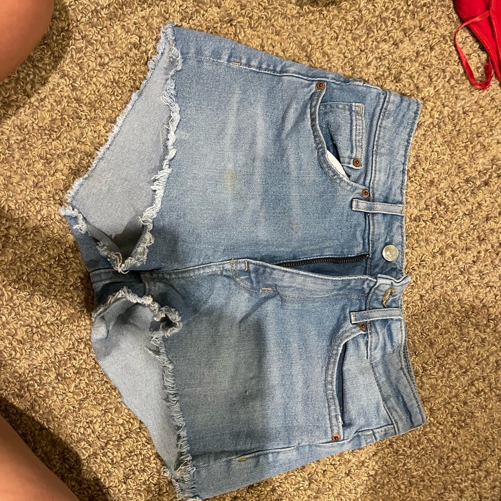 H&M high rise denim shorts